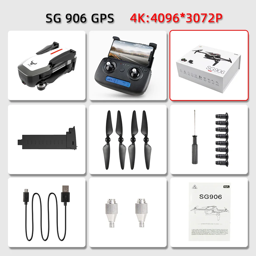 4K white gift box Дрон Дроны с камерой hd RC Дрон gps вертолет Квадрокоптер 4K Профессиональный Дрон игрушки профессиональные селфи бесщеточный - Цвет: 4K white gift box