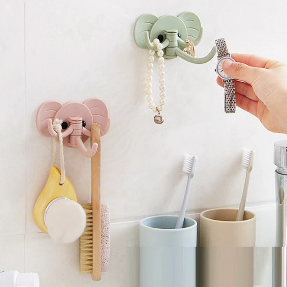Newest Cute Elephant Plastic Decorative Key Holder Wall Shelf Rack Hook Home Storage Organizer Bathroom Kitchen Accessories | Дом и сад