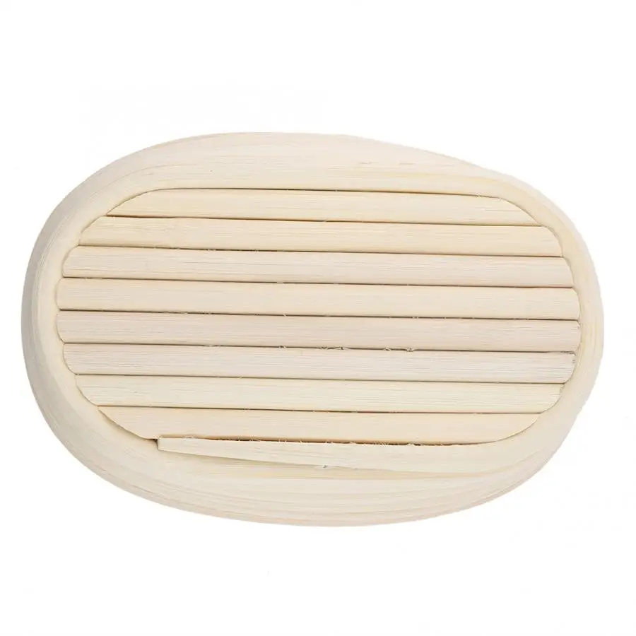 Fruit Basket Foldable Laundry Oval Shape Craft Rattan Bread Baking Tool | Дом и сад