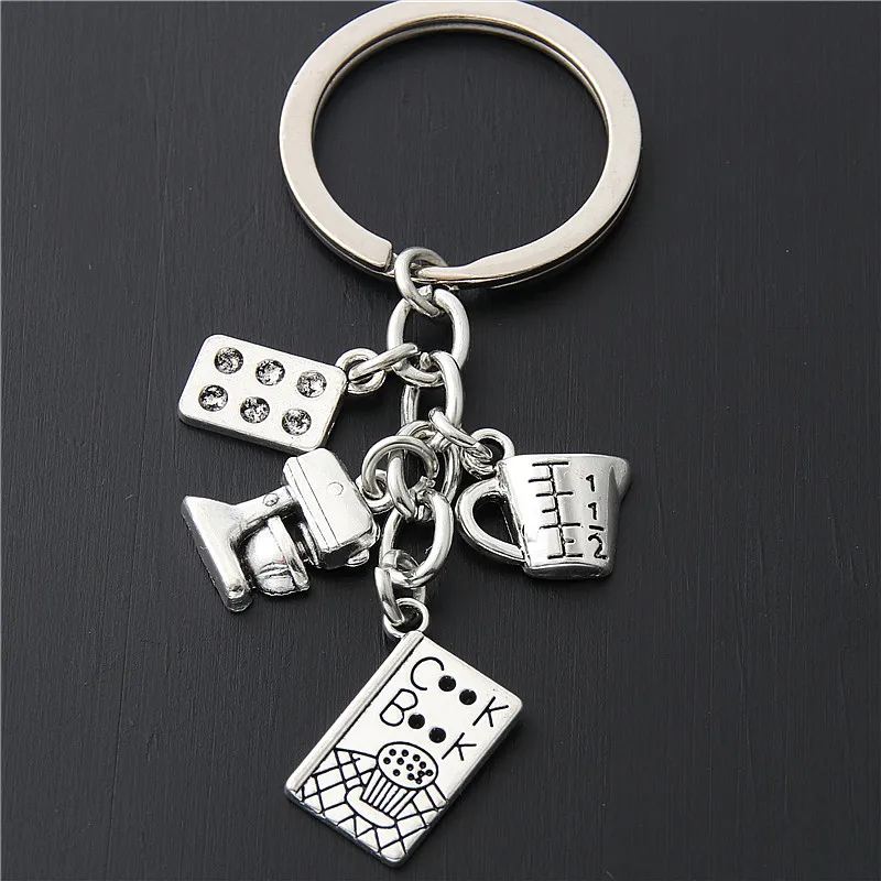 1 шт. мерные ложки для торта яйцо с сковородом брелок готовки Книга поваров