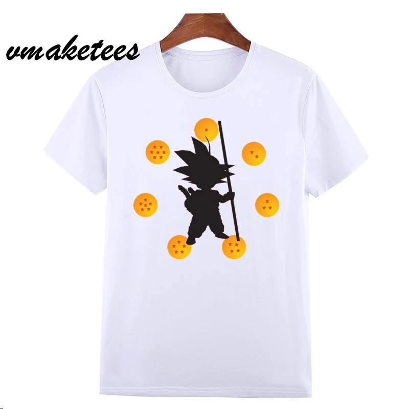 Футболка Dragon Ball Z GT Super Saiyan Son Goku Vegeta аниме Драконий жемчуг футболка с короткими