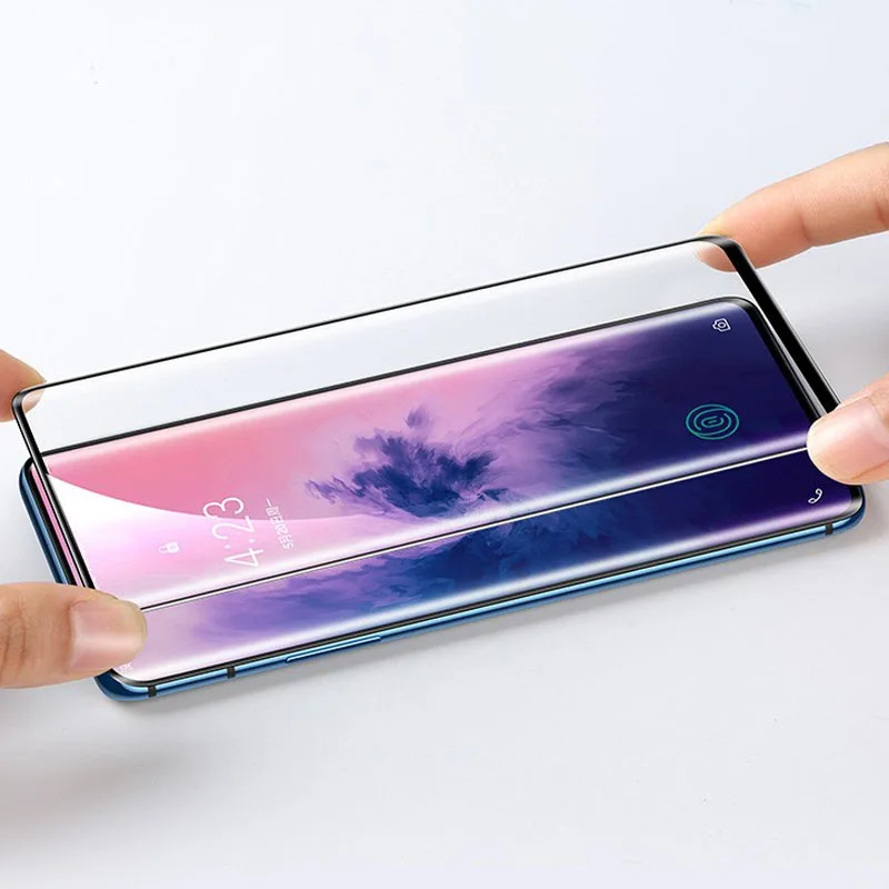 3D изогнутое закаленное стекло с полным покрытием Защита экрана для Oneplus 7 Pro/1 + Pro 100