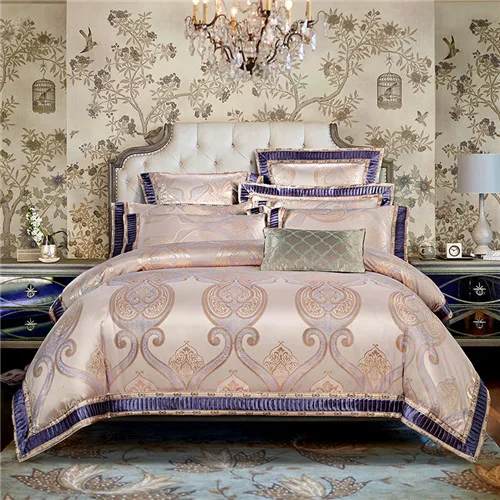4 Новое поступление queen King size сатин-жаккард постельное белье Роскошные свадебные постельных принадлежностей подшивки Pillowcases38 - Цвет: 4