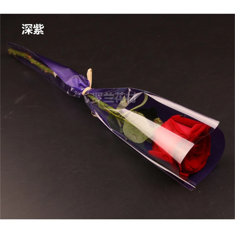 Тонкий матовый одиночный Подарочный пакет для цветов 50 шт. материал упаковки