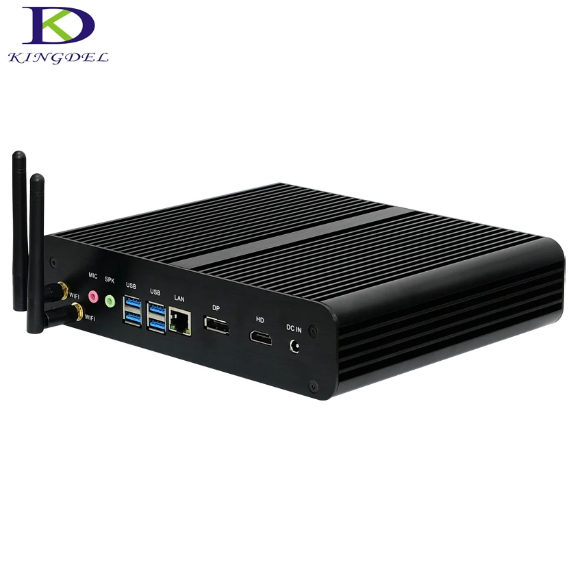 2017 7 е поколение Intel Core i7 7500u HTPC маленький компьютер HDMI DP SD ридер безвентиляторный