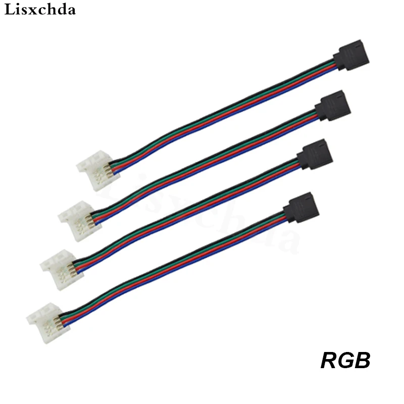 LED Клейкие ленты Интимные аксессуары RGB 10 мм 4PIN без пайки кабеля печатной платы