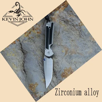 Zirconium alloy Кевин Джон маленький sebenza 21 складной нож M390 лезвие TC4 титановая ручка Открытый Отдых Охота карманные Фруктовые Ножи EDC инструменты - Цвет: Zirconium alloy