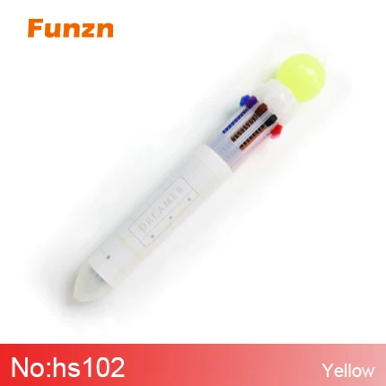hs102-yellow Funzn 0,5 мм 10 видов цветов креативные шариковые ручки для письма Канцелярия простые офисные школьные принадлежности шариковая ручка Роскошный подарок для медсестер - Цвет: hs102-yellow