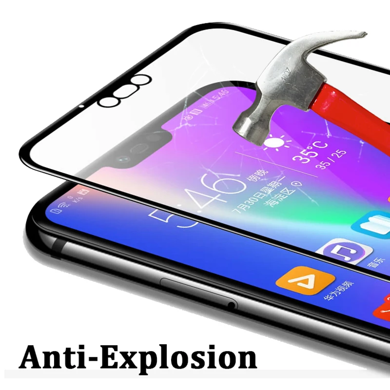 Защитное стекло для Huawei Honor 10 9 lite light life полное покрытие защита экрана закаленное
