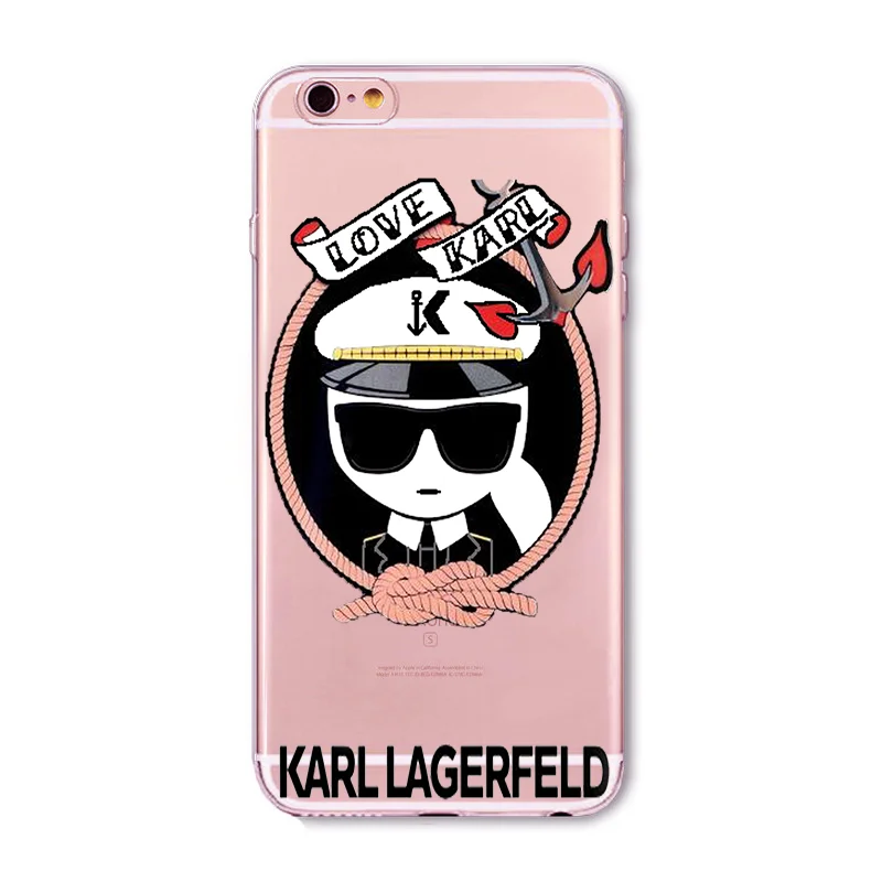 Karl Lagerfeld чехол для iphone X XS XR качественный прозрачный мягкий силиконовый SamsungS7 S8 S9 |