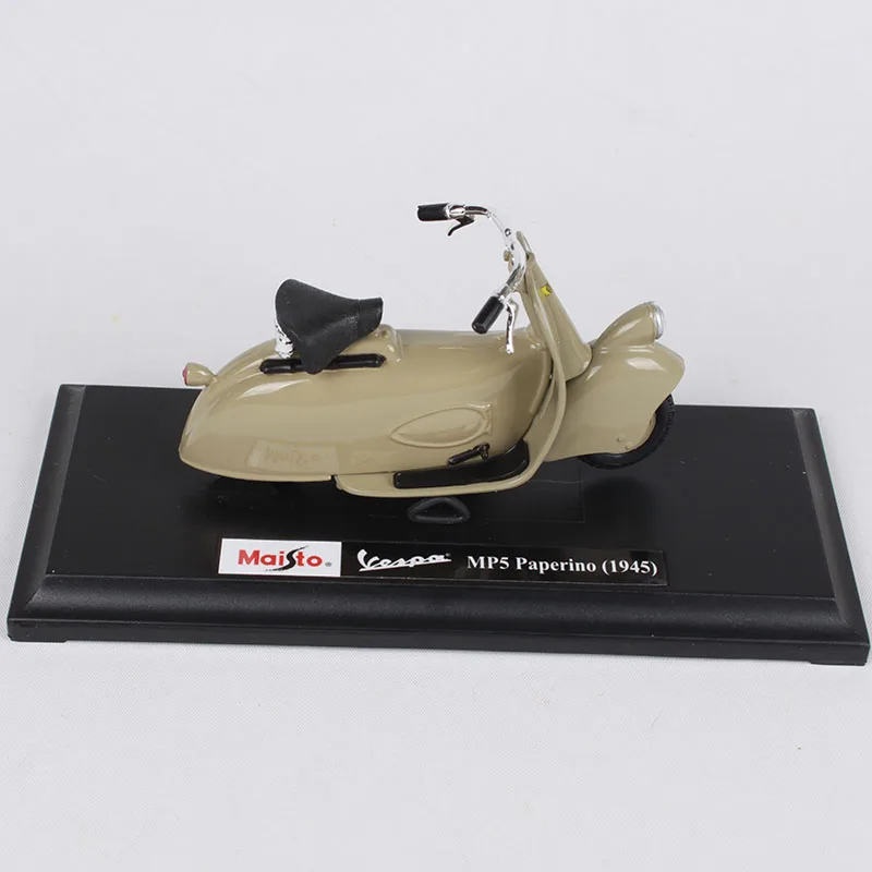 Мотоцикл Maisto 1:18 vespa mp5 paperino 1945 винтажная модель мотоцикла игрушки для детей
