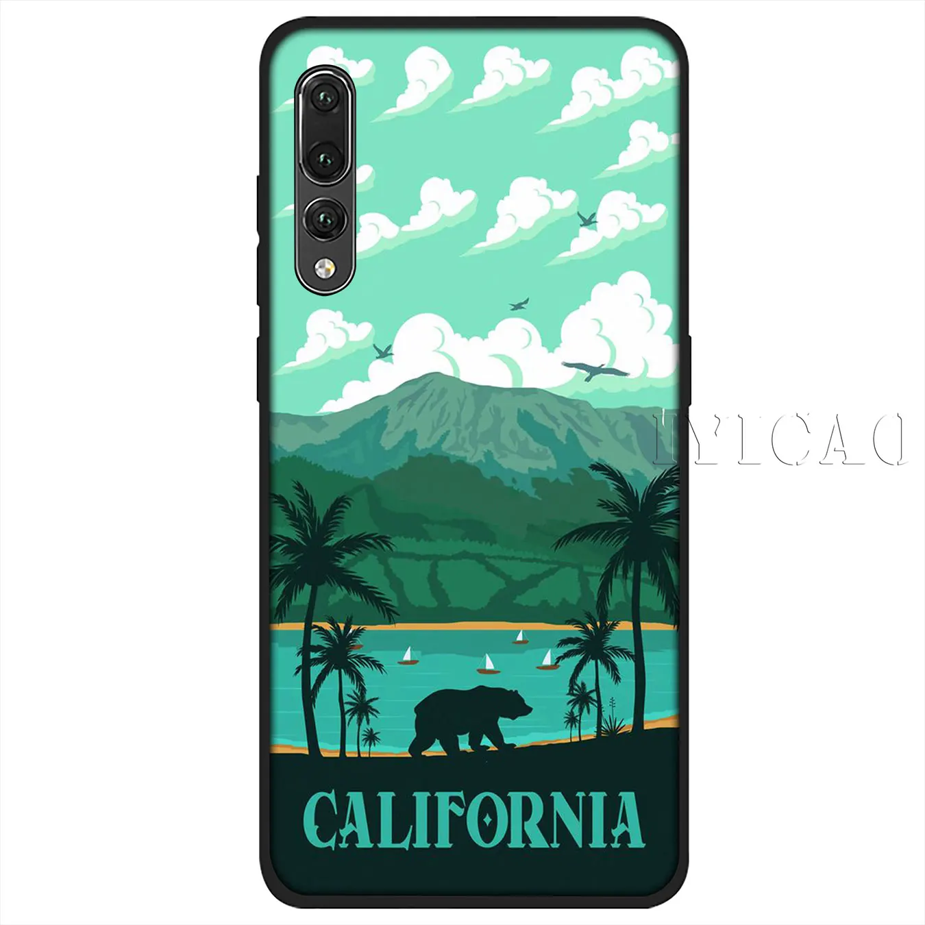IYICAO California дорожный клиент мягкий чехол высокого качества для Huawei P30 P20 Pro P10 P9 P8 Lite