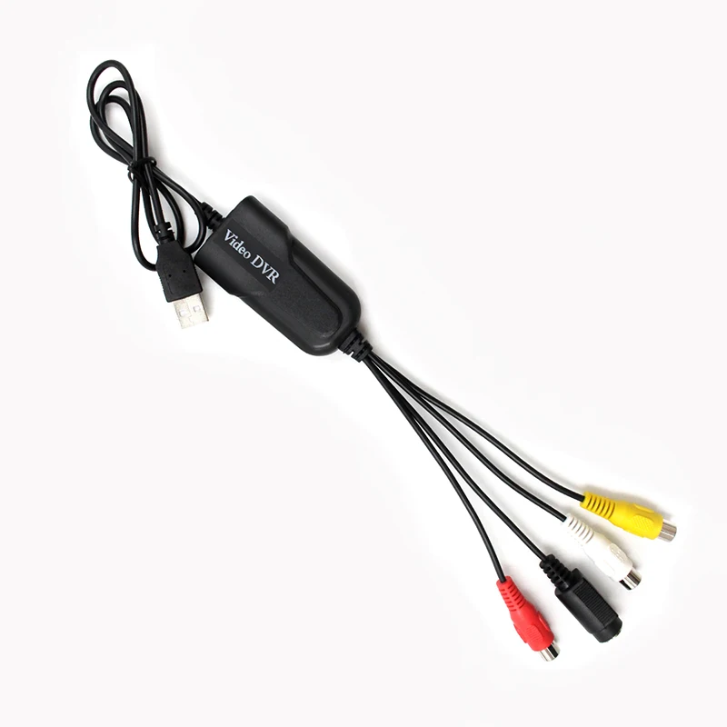 Адаптер для видеозахвата USB 2 0 видеокарта DVR 4 канальное Видео TV DVD VHS Win7/8/10/XP/Vista