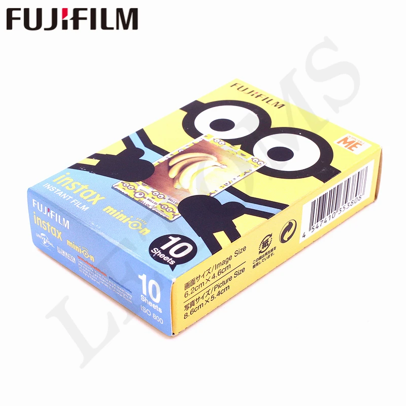 Fujifilm 20 листов Instax Гадкий я Желтый Миньон мгновенная пленка фотобумага для камеры