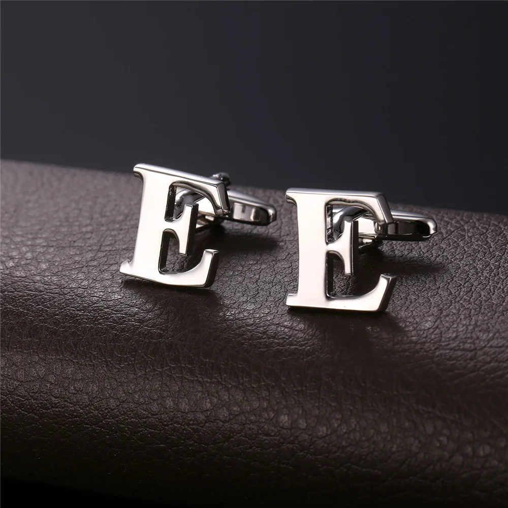 Модные запонки Алфавит для мужчин 1 пара букв начального алфавита от A до Z золотой