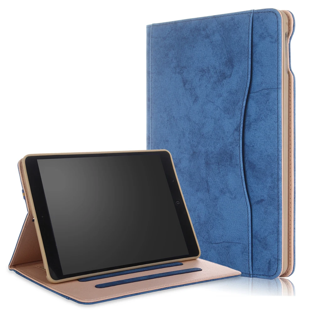 Чехол для iPad Air 2 iPad 9,7 планшет из искусственной кожи складной чехол-подставка для iPad 9,7 чехол для планшета - Цвет: Синий