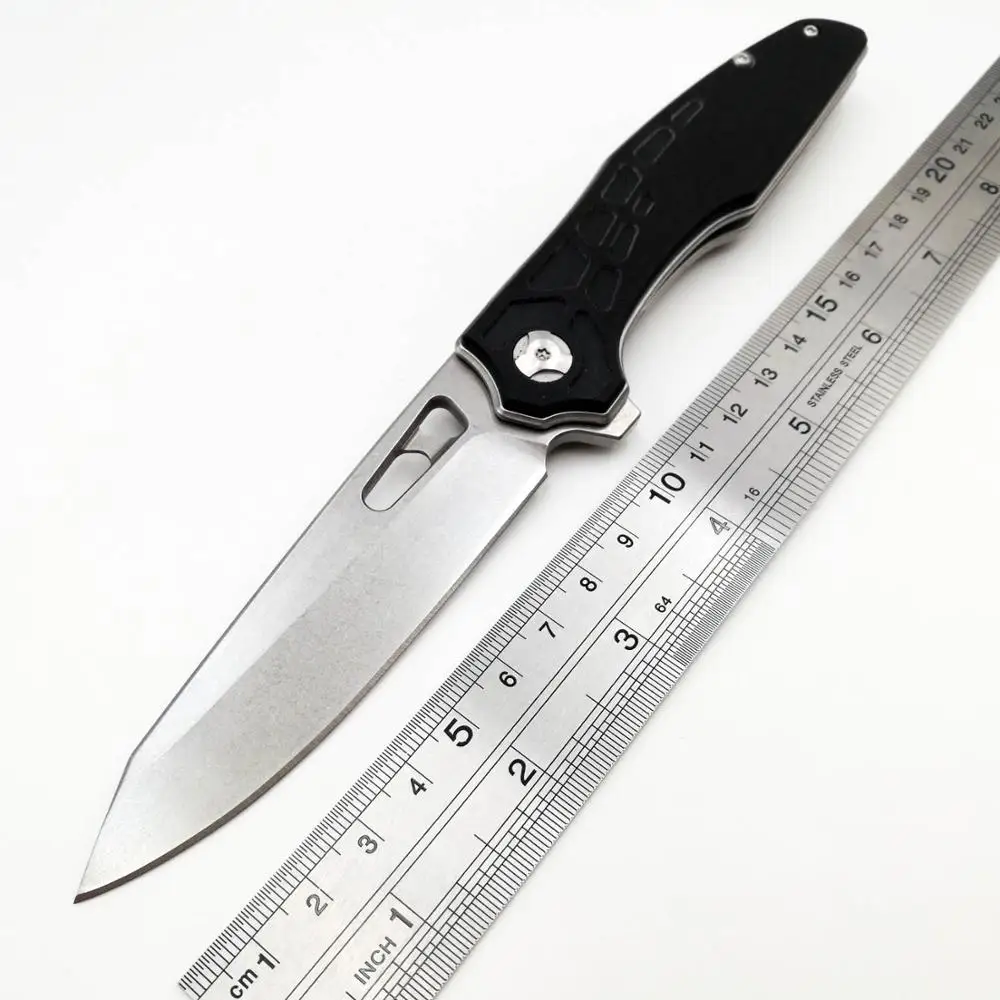 Black Handle Knife JSSQ шарикоподшипник складной нож 9Cr18Mov лезвие Флиппер тактические карманные ножи походные охотничьи ножи для выживания EDC наружные инструменты - Цвет: Black Handle Knife