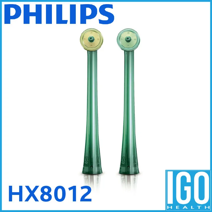 Philips Подлинная зубная щетка HX8012 Airfloss Сменные сопла 2-шт пакет зеленый для межзубного очистителя HX8381
