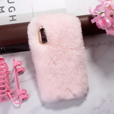 Pink Чехол для samsung Galaxy A50, плюшевый чехол для телефона, мягкий силиконовый ворсистый чехол на заднюю панель samsung Galaxy A 50, задняя крышка для Galaxy A50 A505F - Цвет: Pink