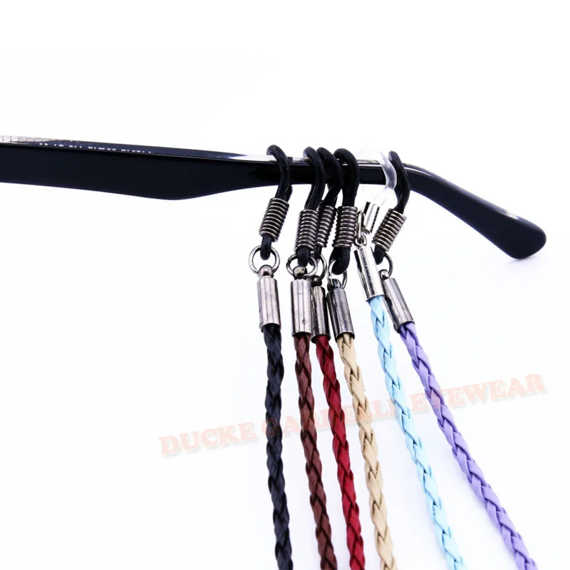 Оптовая продажа 20 шт кожаный шнурок для очков регулируемый держатель цветные