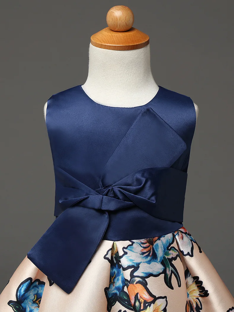 2017 Summer Children Girls Dresses Sleeveless Baby Ball Gown Dress Kids Party Wedding for Flower Girl 3-8Y | Детская одежда и