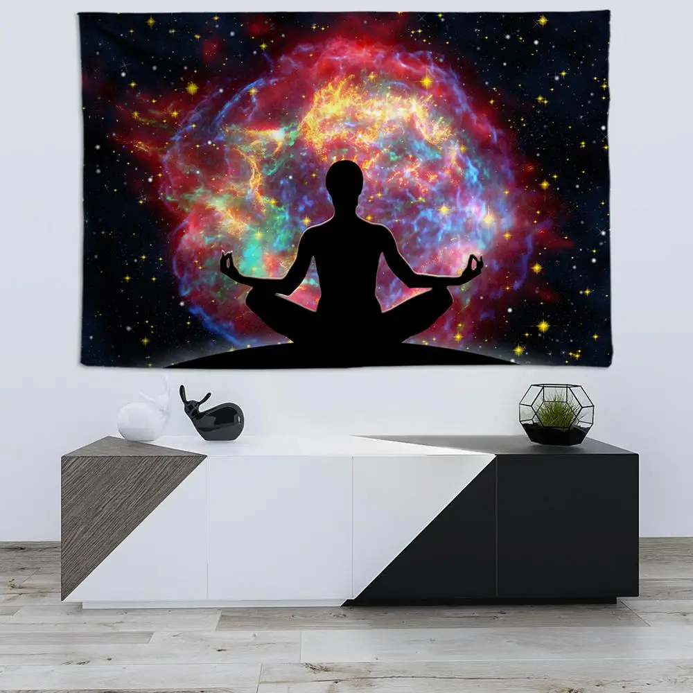 Chakra гобелен настенный Psychedelic Galaxy украшение Хиппи Мандала Йога Медитация
