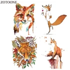 Нашивки ZOTOONE с изображением лисы, виниловые наклейки в виде мультяшных животных