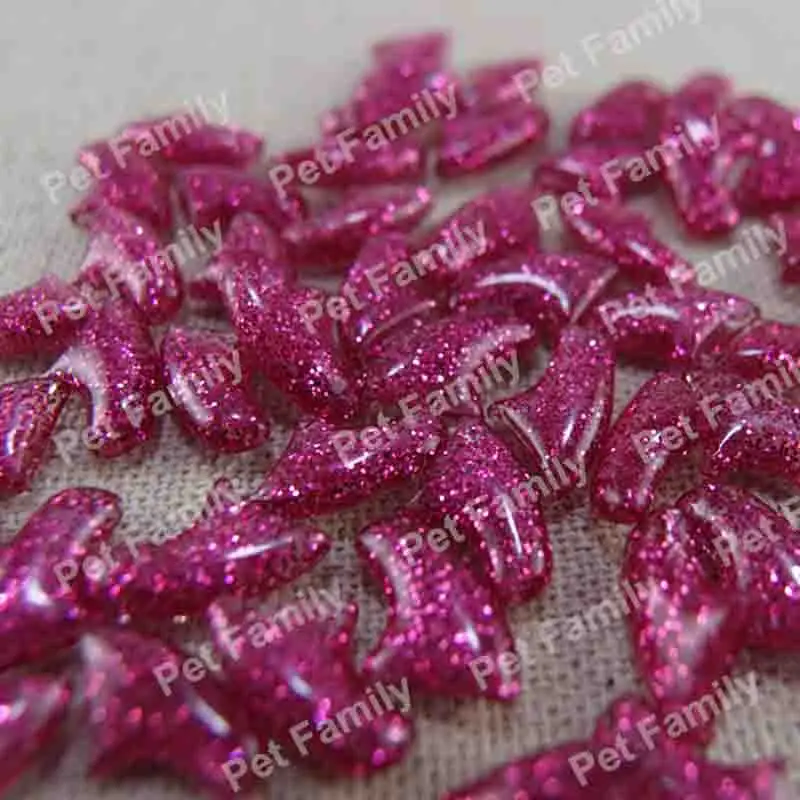 shining rose pink 2 10 комплектов в партии Мягкие Когти для кошек, насадки на Когти для кошек цвет-золотой блеск/синий блеск/розовый блеск - Цвет: shining rose pink 2