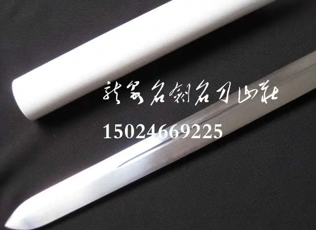 S2511 японский TSUN Белый Ниндзя самурайский меч прямой Блестящий кисть лезвие 40