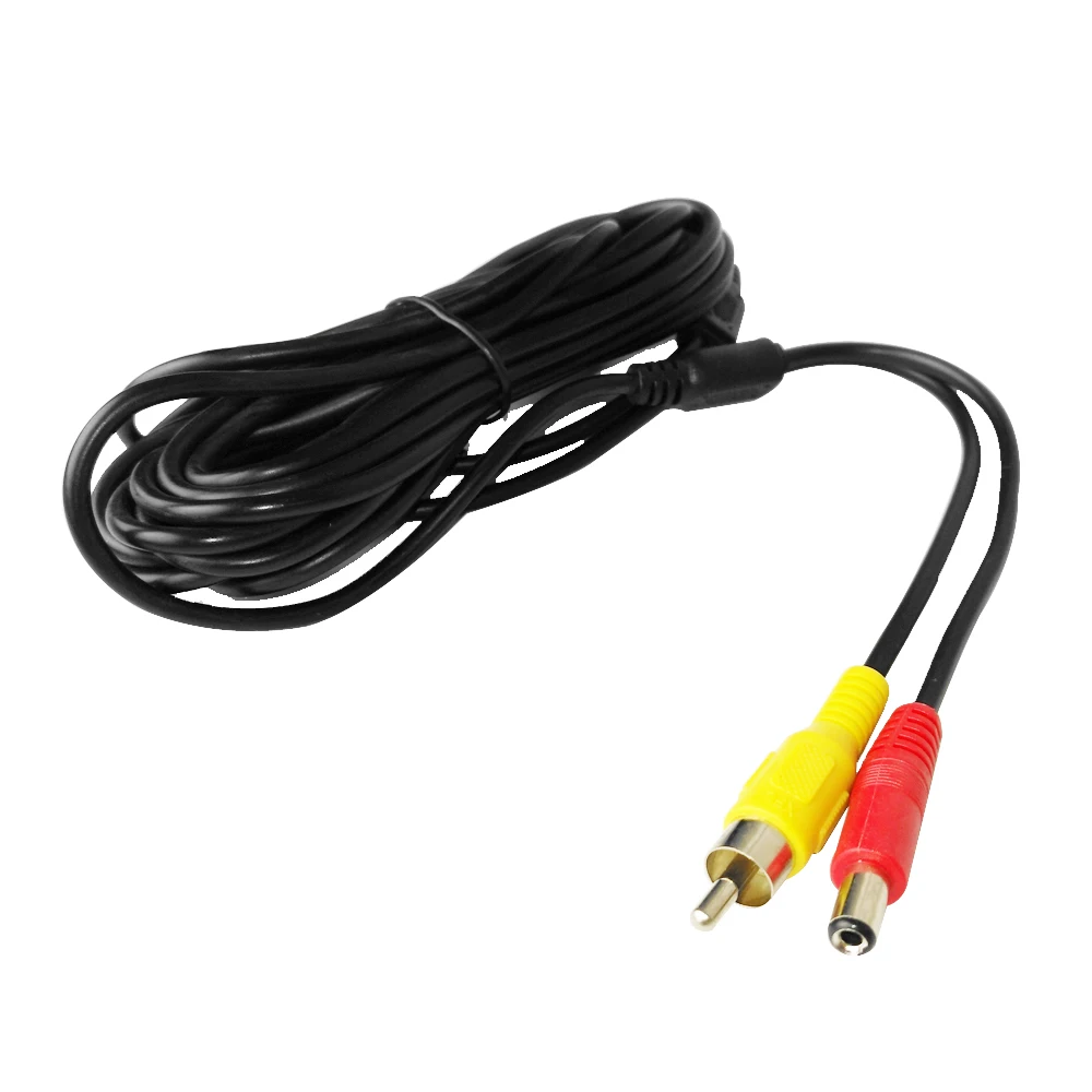 ESCAM IP CCTV RCA видео кабель 5 м 10 20 2IN1 DC in Video/аудио удлинитель для аналоговый