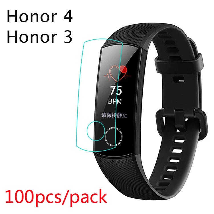 100 шт./лот противоударный ТПУ HD ультра прозрачная защитная пленка для Huawei Honor Band 4