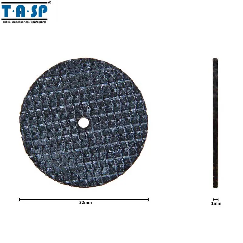 TASP 40pcs Fiberglass Reinforced Metal Cutting Disc Abrasive Cut Off Wheel Set Rotary Tool Accessoreis with 3.2mm Mandrel | Инструменты