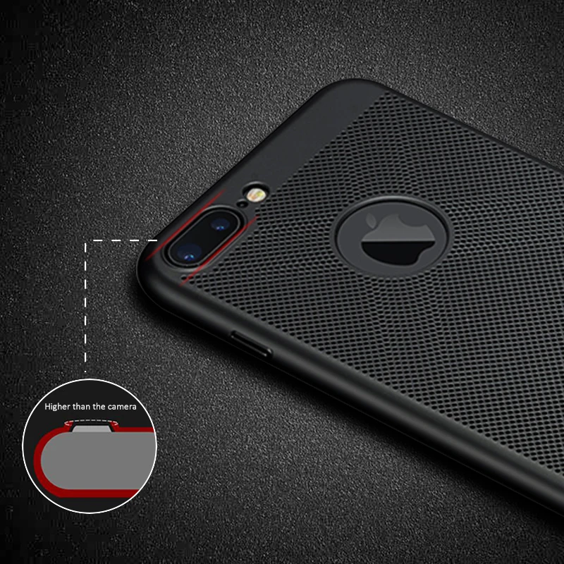 Теплоотвод дышащий чехол для iPhone XS Max XR X 7 8 Plus ультра тонкий жесткий чехол для iPhone 6 6s Plus 5 5S SE Coque