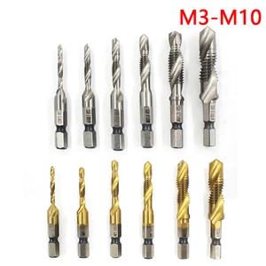 ZtDpLsd шестигранный хвостовик HSS титановый станок нарезающий винт спиральная точка резьба Метрическая заглушка метчики сверла Ручная шлифовка резьба инструмент