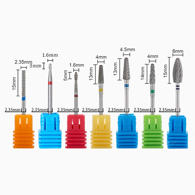 Сверла для ногтей Ladymisty 2 35 мм из карбида вольфрама фрезы пилка аксессуары