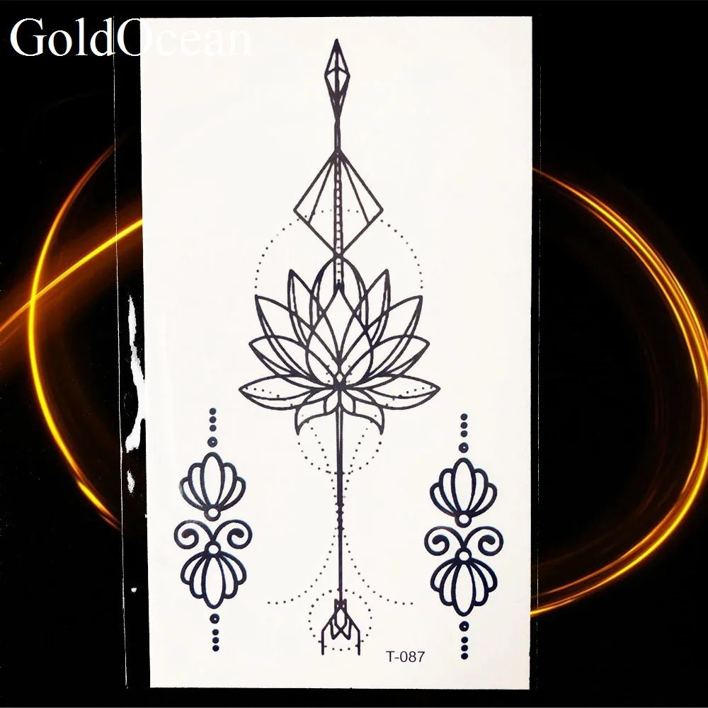 Татуировка хна для мужчин и женщин временная татуировка геометрической формы