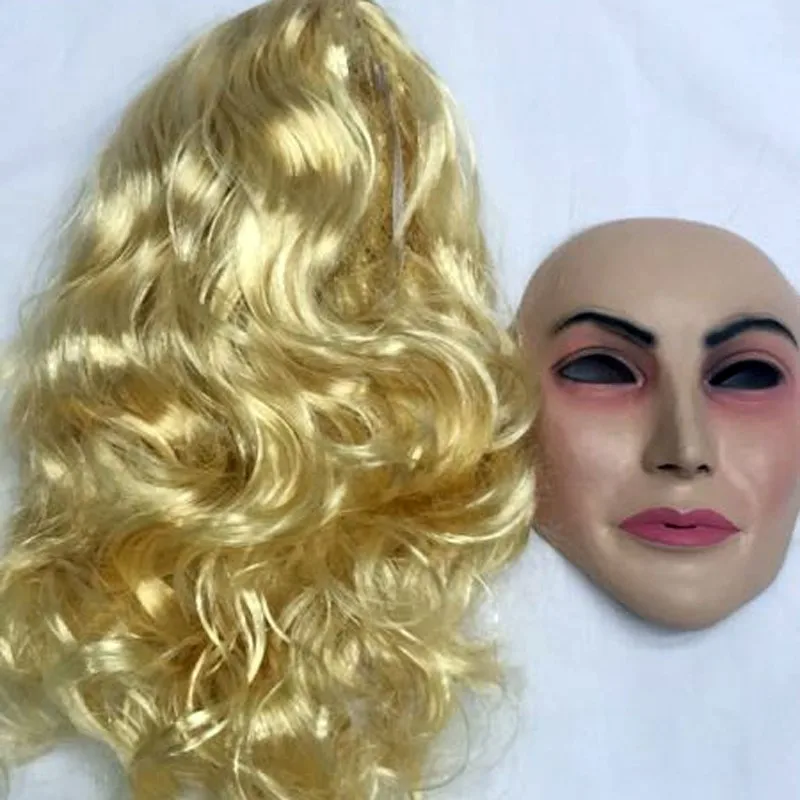 realistic female masks Halloween masks masquerade cosplay drag queen crossdresser male to female - Цвет: C
