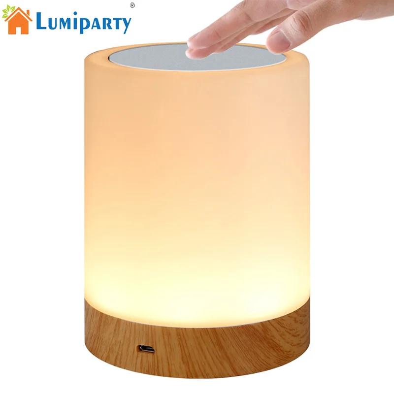 Rechargeable LED Night Light Touch Control Night Lamp Dimmable RGB Color for Children Bedrooms Atmosphere Lamp With Hook
