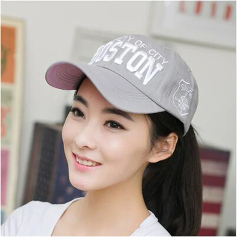Лидер продаж хлопчатобумажные вышитые буквы Бостонская бейсболка бейсболки