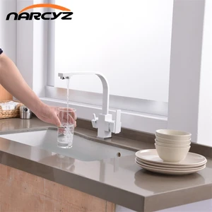 Многофункциональный черный смеситель для кухни, 3-ходовой кран для питьевой воды, смеситель для горячей и холодной воды, античный хромированный, чистая вода FaucetsXT-51