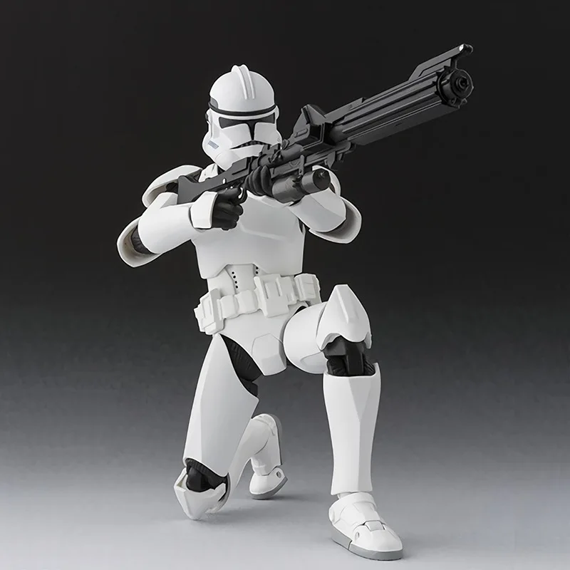 New Hot! 15CM Star Wars SHF Clone Trooper PHASE II / PHASE I Captain PVC Action Figure Collectible Model Toy Doll