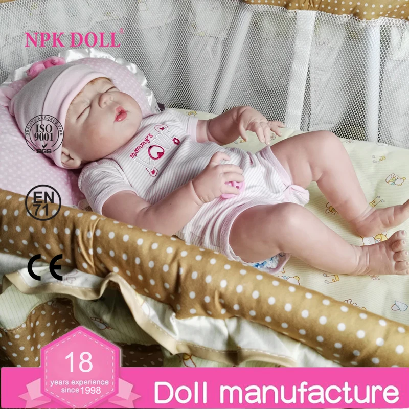 NPKDOLL 22 дюймов Кукла Reborn полное тело силиконовые куклы Reborn игрушки подарки для девочек реалистичные новорожденные дети модные куклы игрушки