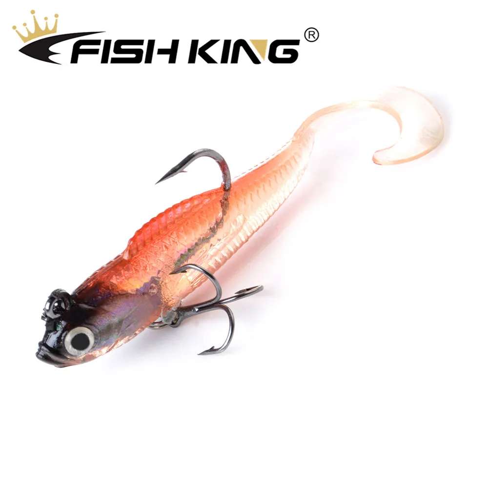 FISH KING Мягкая приманка 4 5 г 8 21 джиг Воблеры силиконовая рыболовная с тройным