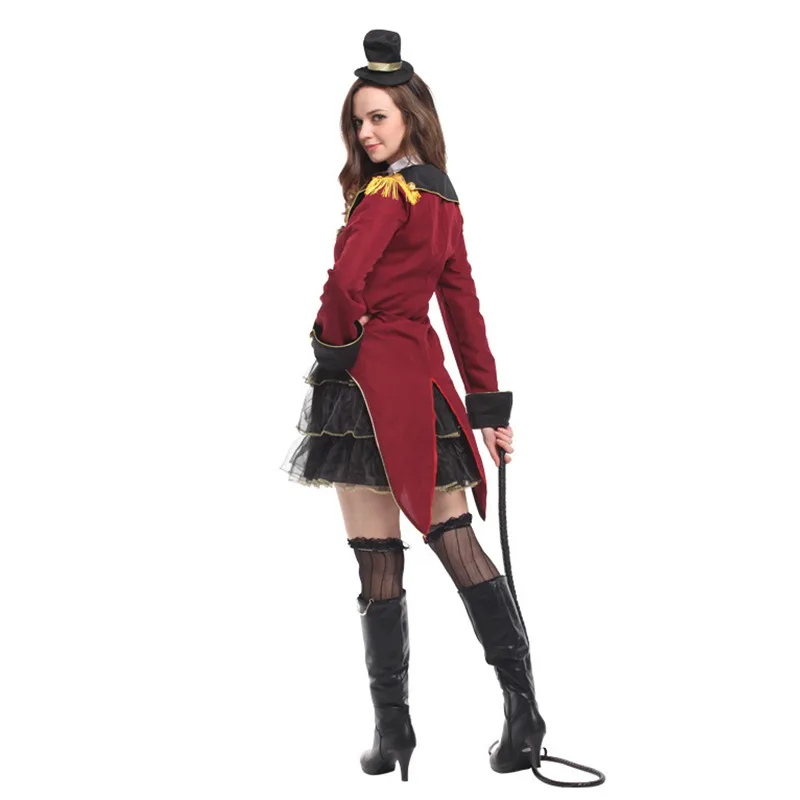 New Halloween Zoo Circus Female Animal trainer Costume Women Role play Magician Tuxedo Cosplay Carnival parade Masquerade dress |