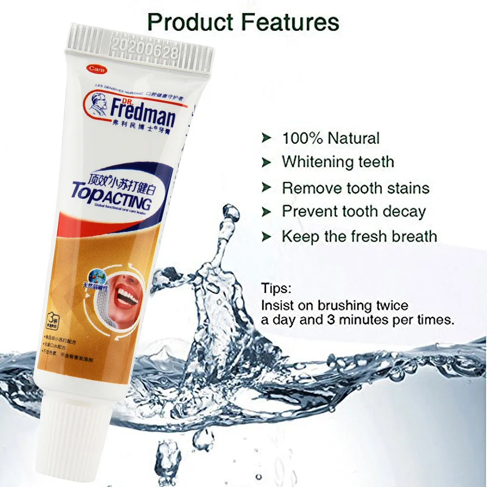 New Natural Baking Soda White Toothpaste Teeth Whitening Cleaning Hygiene Oral Care Health Wholesale drop ship 9.8 | Красота и