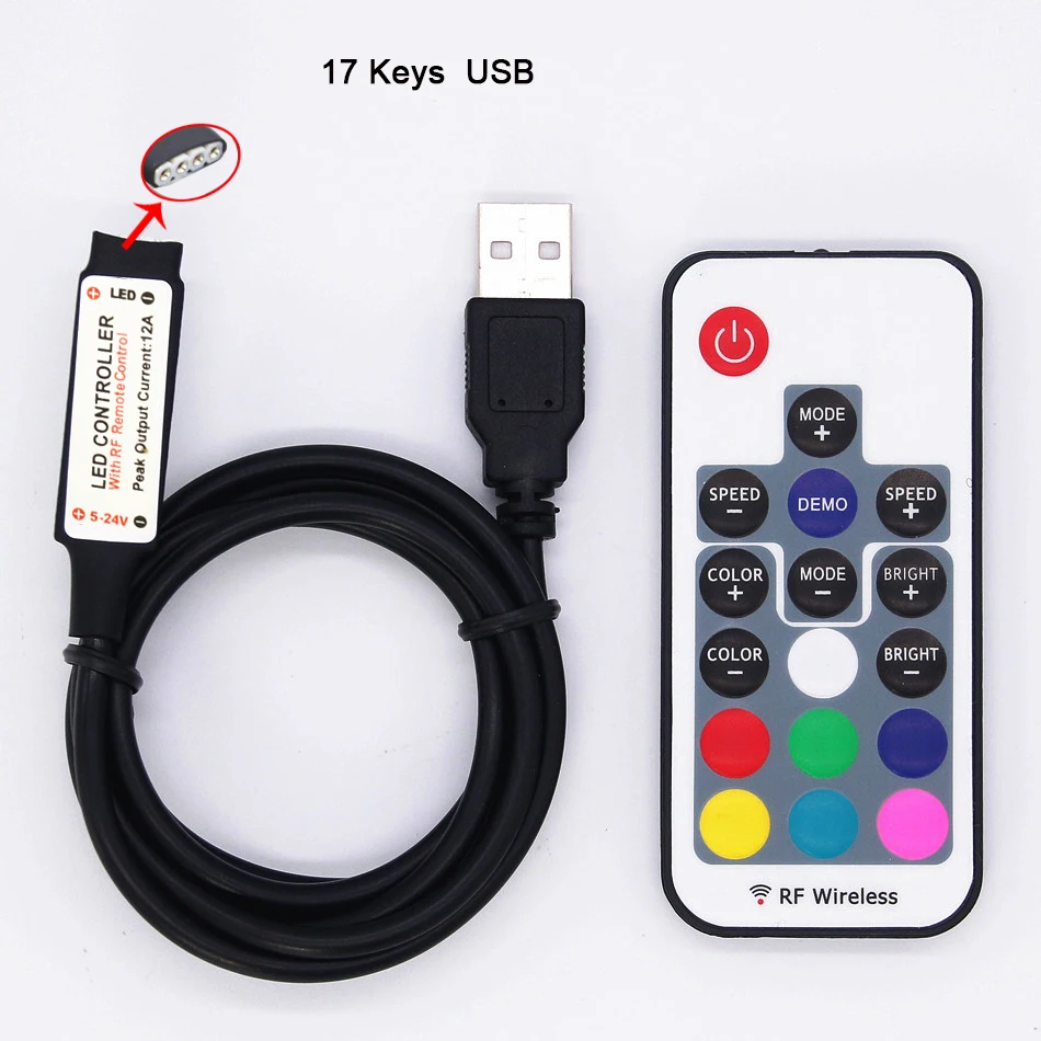 17key 20key 24key 40key 44key мини беспроводной двойной цвет RGB пульт дистанционного управления RGBW для 5050 3528 Светодиодные полосы света