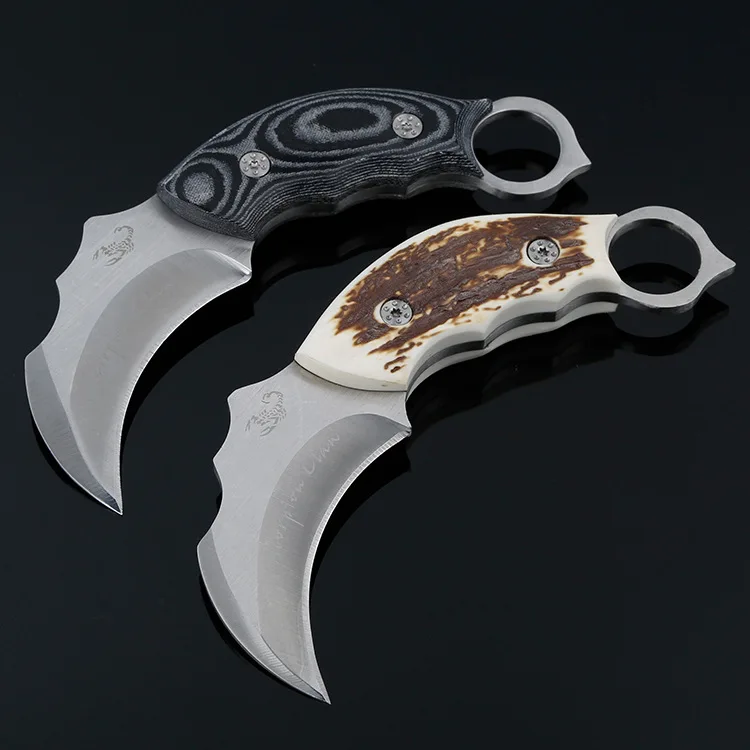 Doxa Karambit Нержавеющая сталь AUS 8A 59HRC Скорпион коготь лезвие Hawk Охотничьи ножи