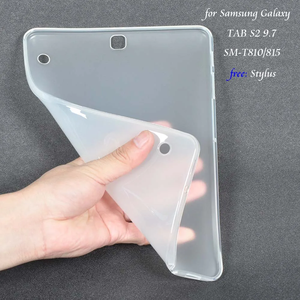 Чехол для Samsung Galaxy TAB S2 9 7 Мягкий чехол из ТПУ SM-T810 SM-T815 дюймов планшета + стилус |
