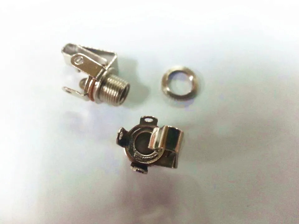 6 шт. 3 5 мм моно Джек Шасси Панель крепление гнездо с переключателем аудио