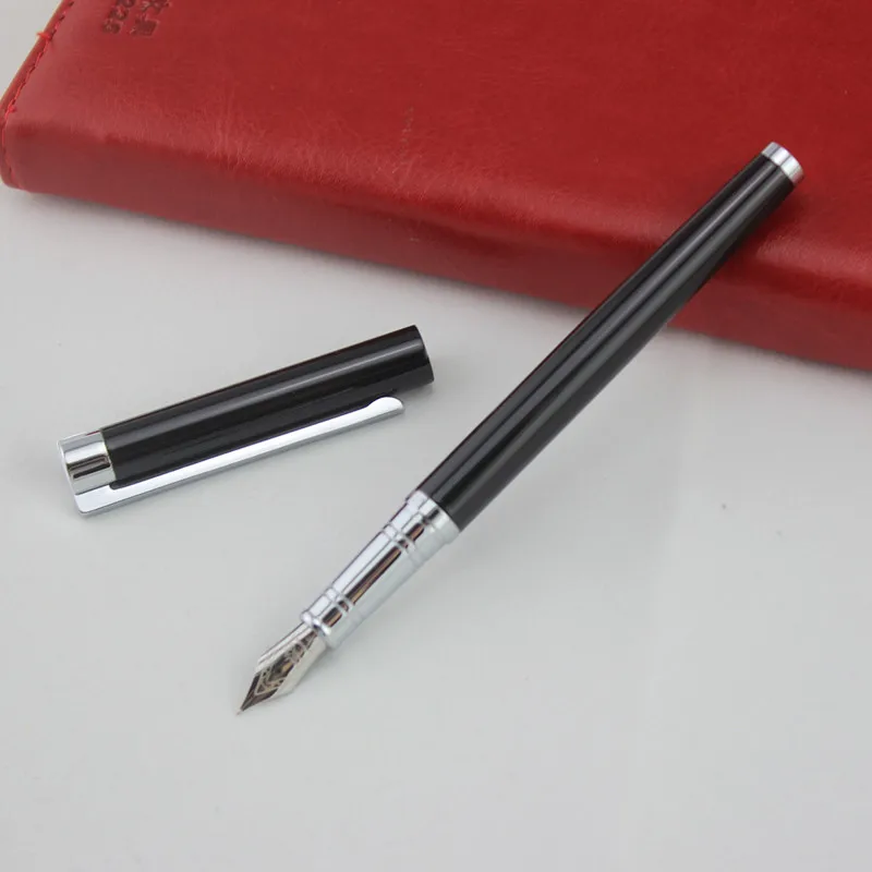 Роскошный бренд Jinhao Shine Platinum Steel Канцтовары для офиса и школы с капюшоном перьевая